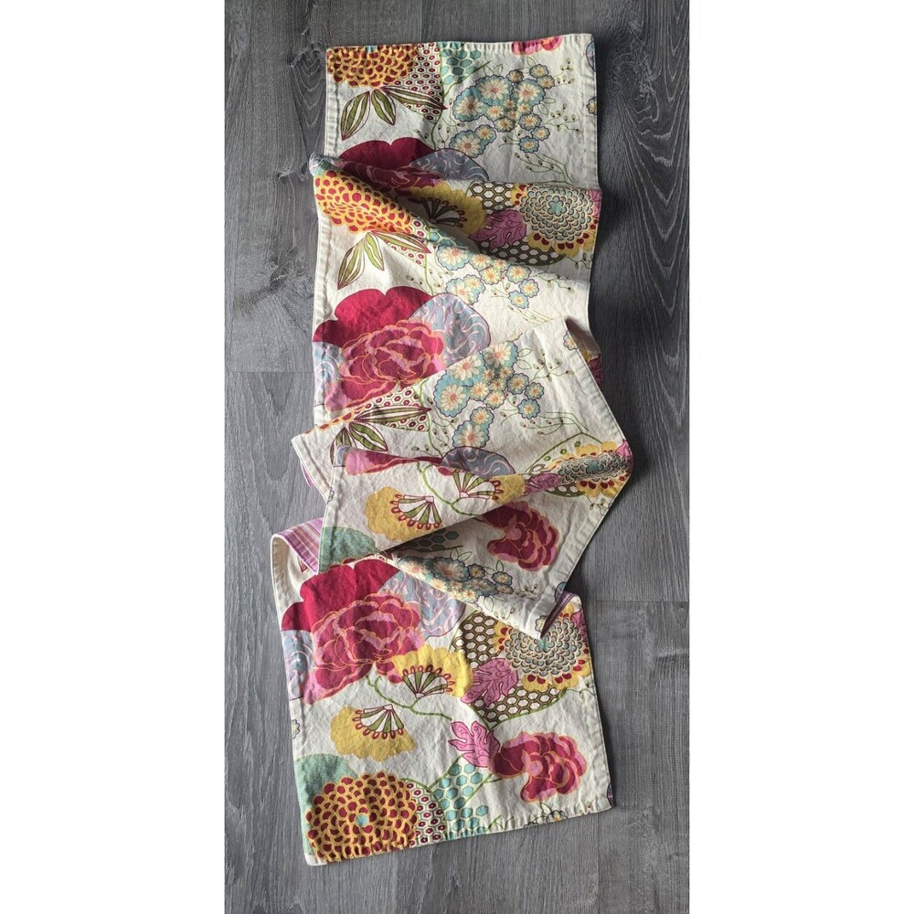 Pier 1 Floral Table Runner Floral Vibrant Colors